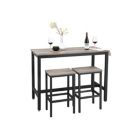 Alternate image 1 for BreeBe Bar Table and Stool Set Greige & Black