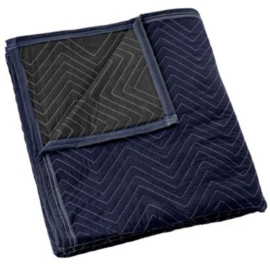Sure-Max Moving & Packing Blanket - Pro Economy - 80" x 72" (35 lb/dz weight) - Professional Quilted Shipping Furniture Pad Navy Blue and Black. View a larger version of this product image.