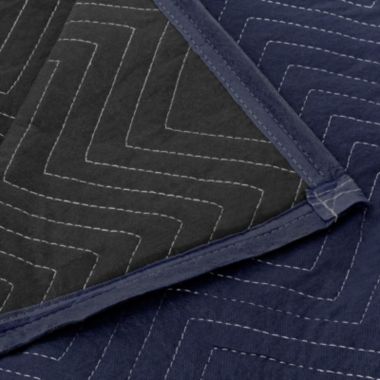 Sure-Max Moving & Packing Blanket - Pro Economy - 80" x 72" (35 lb/dz weight) - Professional Quilted Shipping Furniture Pad Navy Blue and Black. View a larger version of this product image.