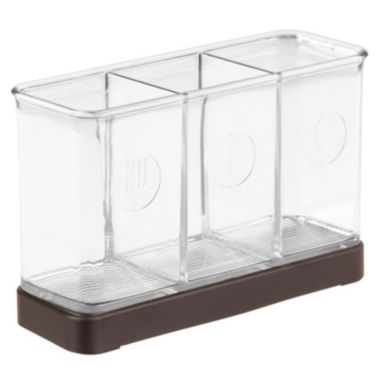 mDesign Plastic Cutlery Storage Organizer Caddy Bin, 3 Section. View a larger version of this product image.