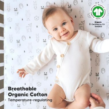 KeaBabies 2pk Jersey Fitted Crib Sheets, Soft & Breathable Baby Crib Sheet, Fits Standard Nursery Crib Mattresses (Woodland). View a larger version of this product image.