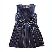 Bardot Junior Girl&#39;s Velvet Bow Dress Gray Size 5