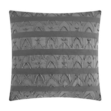 Chic Home Reign Comforter Set Clip Jacquard Geometric Pattern Design Bedding - Decorative Pillows Shams Included - 5 Piece - Queen 90x90", Grey. View a larger version of this product image.