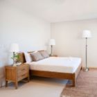 Alternate image 3 for Lalia Home Perennial Modern Manhattan Extendable 3 Piece Metal Lamp Set (2 Table Lamps, 1 Floor Lamp) with White Tapered Drum Fabric Shades and Brushed Nickel Finish