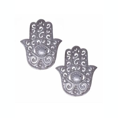 Global Crafts Hamsa Hand Haitian Metal Wall Art, Set of 2. View a larger version of this product image.
