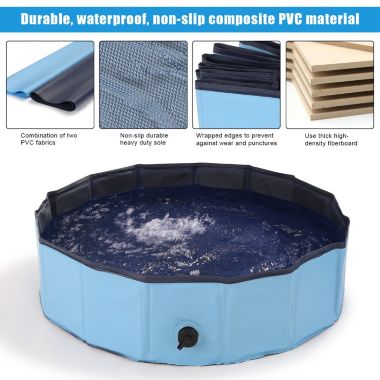 Ownpets 32in Bathing Bathtub Swimming Pools Foldable Collapsible Nonslip For Kid Pet Dog. View a larger version of this product image.