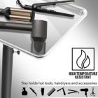 Alternate image 1 for Saloniture Aluminum Salon Instrument Tray, Heavy-Duty Metal Rolling Base