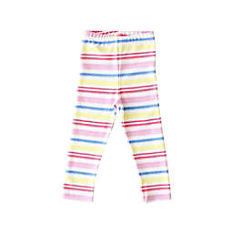 Pineapple Sunshine - Rainbow Stripe Leggings / 4T