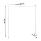 Alternate image 3 for Kitcheniva Wedding Square Arch Backdrop Metal Stand