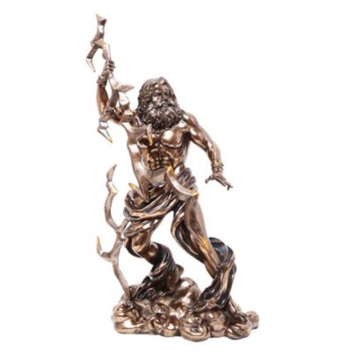 Zeus with Lightning Greek God Statue Figurine | Bed Bath & Beyond