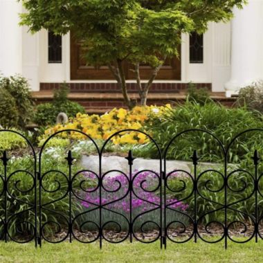 Garden Zone Origin Point Magnolia Classic Decorative Steel Landscape Border Fence Section. View a larger version of this product image.
