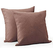 mDesign Decorative Faux Linen Pillow Case Cover 20 x 20 Inches, 2 Pack