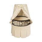 Alternate image 0 for Badger Basket Co. Espresso Elite Oval Bassinet with Ecru Waffle Bedding