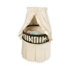 Alternate image 1 for Badger Basket Co. Espresso Elite Oval Bassinet with Ecru Waffle Bedding