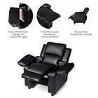 Alternate image 3 for Gymax Deluxe Padded Kids Sofa Armchair Recliner Headrest Children w/ Storage Arm Black