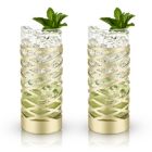 Alternate image 0 for Viski Gold & Crystal Patterned Highball Glasses
