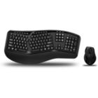 Alternate image 0 for Adesso - Keyboard & Mouse Combo Wireless Ergonomic - Laser Mouse Adjustable DPI Settings PC/Mac - Black