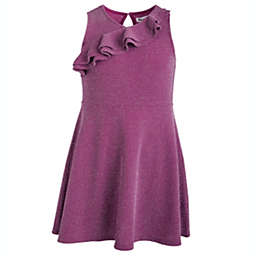 Epic Threads Big Girl's Metallic Ruffled Dress Purple Size Medium