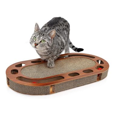 Pfotenolymp Cat Playground - Interactive Cat Toy/Scratching Board Made Of Corrugated. View a larger version of this product image.