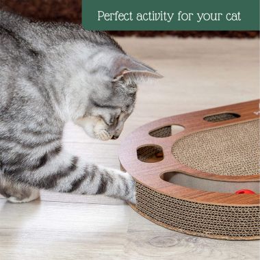 Pfotenolymp Cat Playground - Interactive Cat Toy/Scratching Board Made Of Corrugated. View a larger version of this product image.
