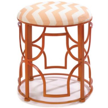 Actifo Bold Metal Stool with Chevron Cushion. View a larger version of this product image.