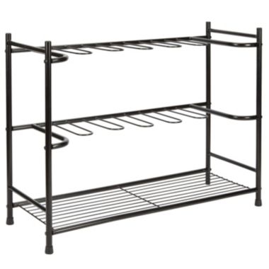 mDesign Metal Boot Storage and Organizer Rack, Holds 6 Pairs. View a larger version of this product image.