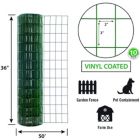 Alternate image 1 for Garden Zone Origin Point Garden Zone 16-Gauge Green Vinyl Coated Garden Fence, 36" x 50'