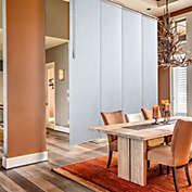 Hermosa Home Decorative Ashen Mist 4-Panel Adjustable Sliding Single Rail Track With 23.5" Panels, Extendable 48"-88"W X 94"L