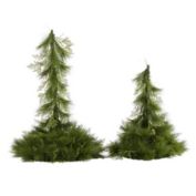 Nearly Natural 24" and 36" Table Top/Hanging Artificial Christmas Decor (Set of 2)