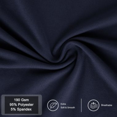 PiccoCasa Stretch Sofa Slipcover, 1-Piece Spandex Soft Couch Sofa Cover for 3 Cushion Couch with 1 Throw Pillow Cover, 190 GSM Washable Furniture Covers for Dogs, L, Navy. View a larger version of this product image.