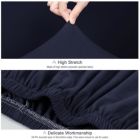 Alternate image 3 for PiccoCasa Stretch Sofa Slipcover, 1-Piece Spandex Soft Couch Sofa Cover for 3 Cushion Couch with 1 Throw Pillow Cover, 190 GSM Washable Furniture Covers for Dogs, L, Navy