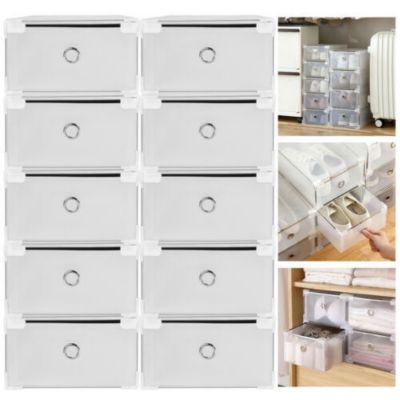 Kitcheniva 10-Pcs Stackable Shoe Storage with Metal Frame, Female