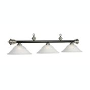 RAM Game Room Traditional Style 59" Corda 3-Light Billiard Pendant Light, Matte Black