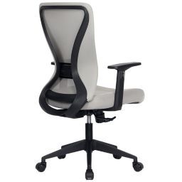 Modern Home Xelo Solo Mid-Back Desk/Office Task Chair, Computer Ergonomic Mesh Back Lumbar Support with Armrests (Black/Gray)