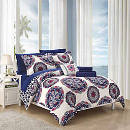 Chic Home Medallion Modern Pattern Microfiber 6/8 Pieces Comforter Bed In A Bag Sheet Set & Decorative Shams - Full/Queen 86