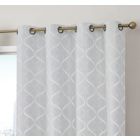 Alternate image 0 for THD Sally Lattice Flocked 100% Full Blackout Room Darkening Thermal Energy Efficient Window Curtain Grommet Panels - 2 Panels
