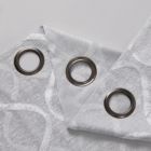 Alternate image 3 for THD Sally Lattice Flocked 100% Full Blackout Room Darkening Thermal Energy Efficient Window Curtain Grommet Panels - 2 Panels