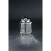 CC Home Furnishings 8.5" Clear Engraved Canister Glass Jar with Lid