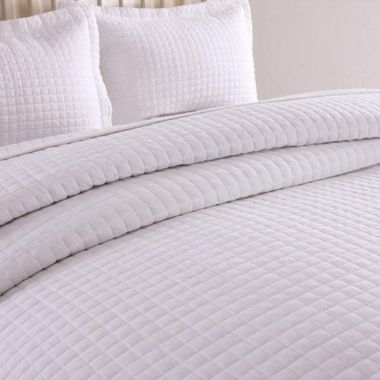 MarCielo White Cotton Quilt Set Bedspread Coverlet B33. View a larger version of this product image.