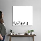 Alternate image 1 for Great Big Canvas Hello Beautiful Love Textual Black Gray Wrapped Canvas Print Wall Artwork