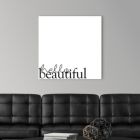 Alternate image 2 for Great Big Canvas Hello Beautiful Love Textual Black Gray Wrapped Canvas Print Wall Artwork