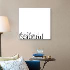 Alternate image 3 for Great Big Canvas Hello Beautiful Love Textual Black Gray Wrapped Canvas Print Wall Artwork
