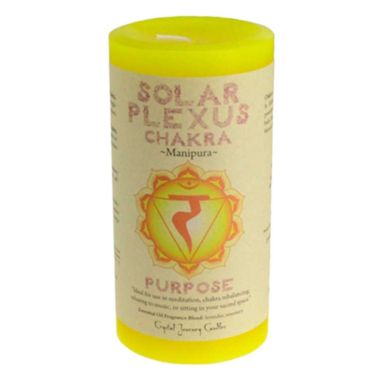 Azuregreen Solar Plexus Chakra Pillar Candle 3" X 6". View a larger version of this product image.