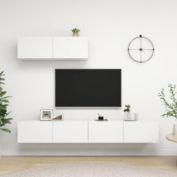 vidaXL TV Cabinets 3 pcs White Engineered Wood