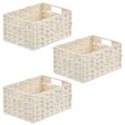 mDesign Woven Ombre Pantry Bin Basket, 3 Pack