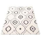 Alternate image 2 for Chaudhary Living 7.75' x 10' Off White and Gray Ikat Moroccan Rectangular Shag Area Throw Rug