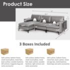 Alternate image 1 for Slickblue Modular L-shaped 3-Seat Sectional Sofa with Reversible Chaise and 2 USB Ports-Grey