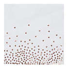 Alternate image 0 for Blue Panda 50 Pack Disposable Rose Gold Polka Dot Napkins for Confetti Birthday Party Supplies, Baby Shower (6.5 x 6.5 In)