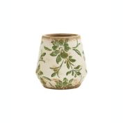 HomPlanti 5.5" Tuscan Ceramic Green Scroll Planter
