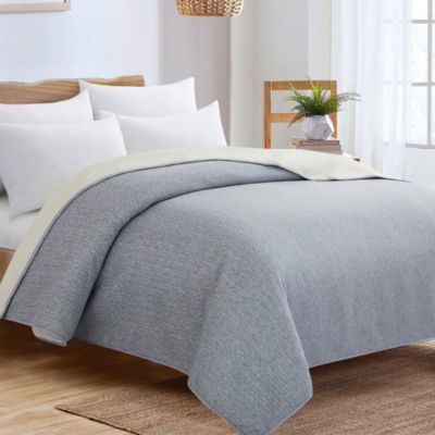 LIGHT GREY LARGE KNITTED THROW OVER BEDSPREAD SNUGLY BLANKET 130X170CMS APP 